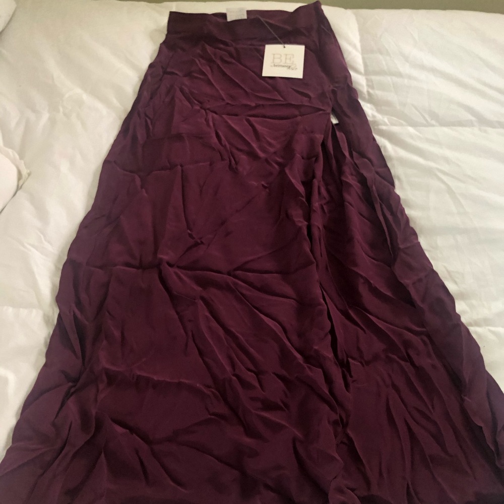 High Waisted Silk Maxi Skirt